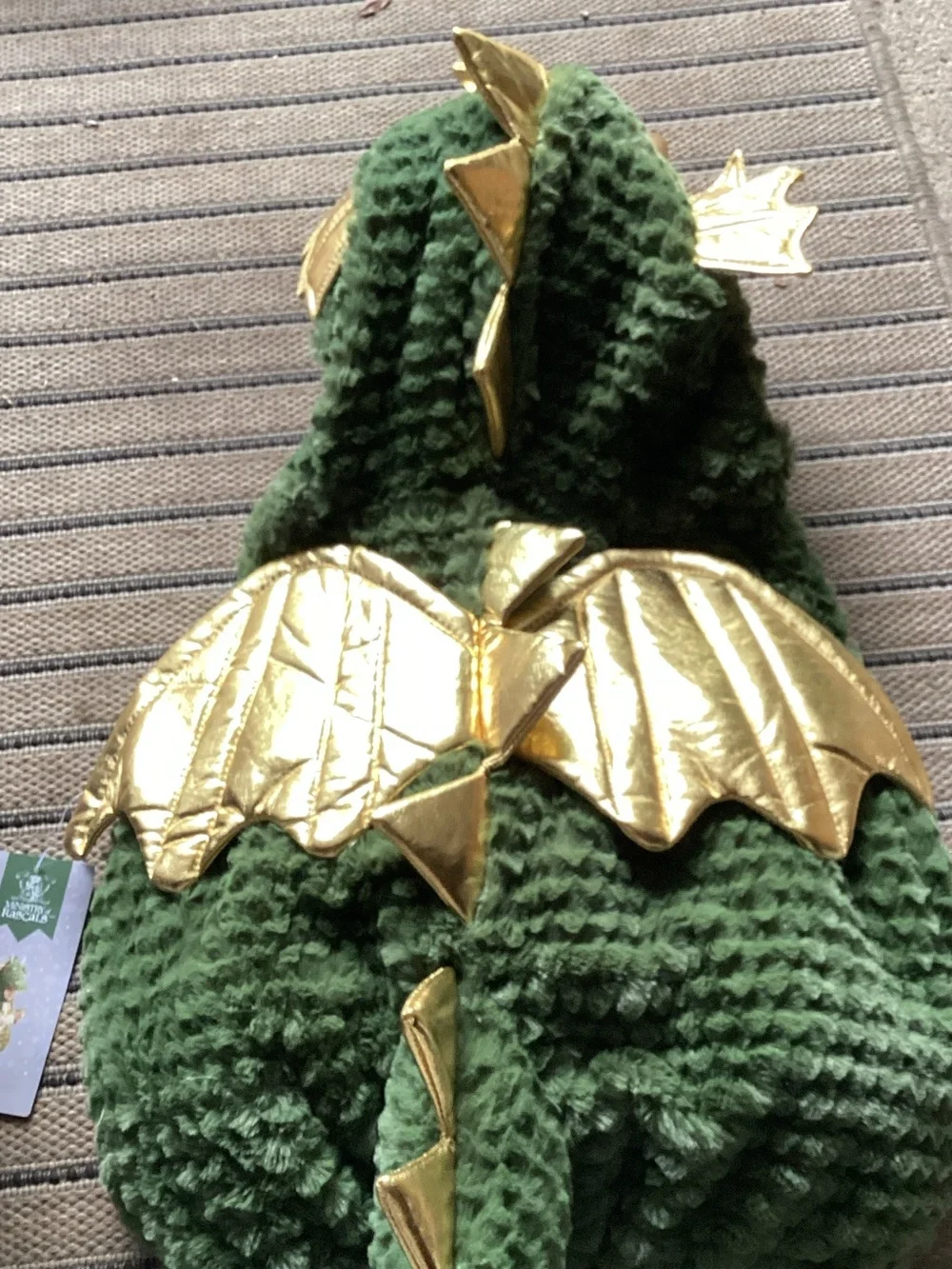 Dragon Baby Toddler Bubble Costume Ministry of Rascals Green Spikes Tail 12M NWT